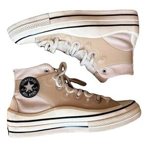 Converse High Top Sneakers in Pearl Cream